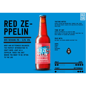 
                  
                    4x Red Zepplin - Red Session IPA 5.0%Vol
                  
                